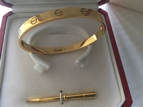 cartier love bracelet usato|authentic used cartier love bracelet.